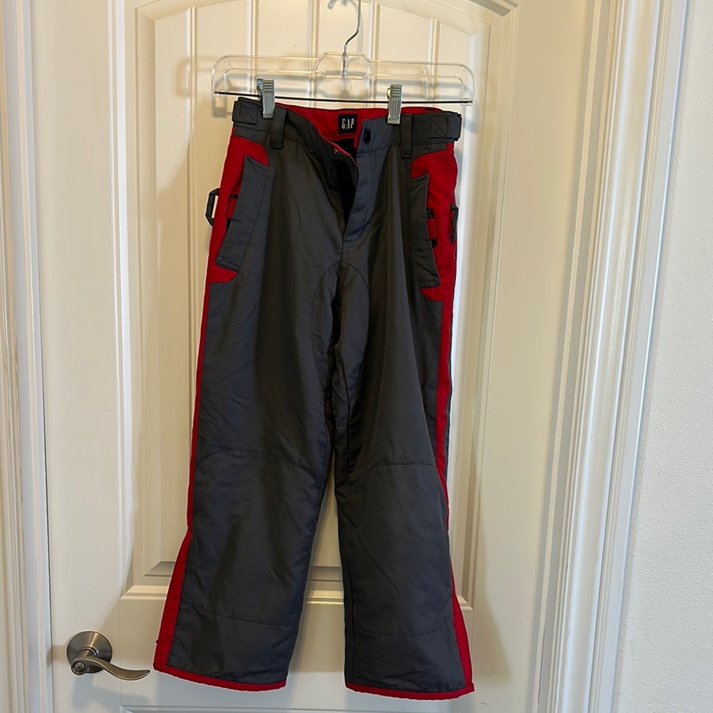GAP Gray and Red Snow Pants